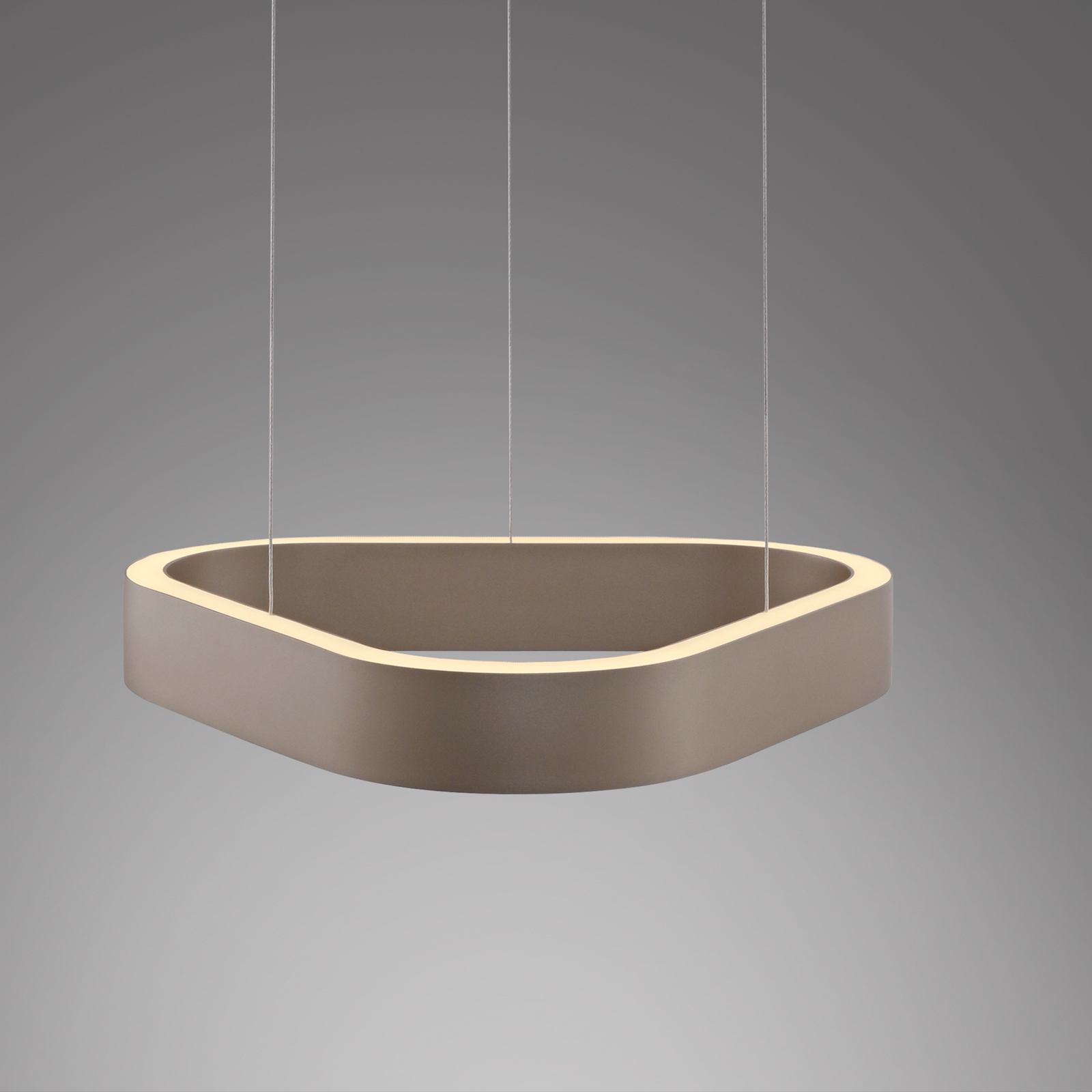Lámpara colgante LED Q-Stretto de Paul Neuhaus, bronce, 40,8 cm
