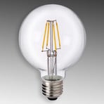 E27 6 W 827 LED globe bulb G80, clear