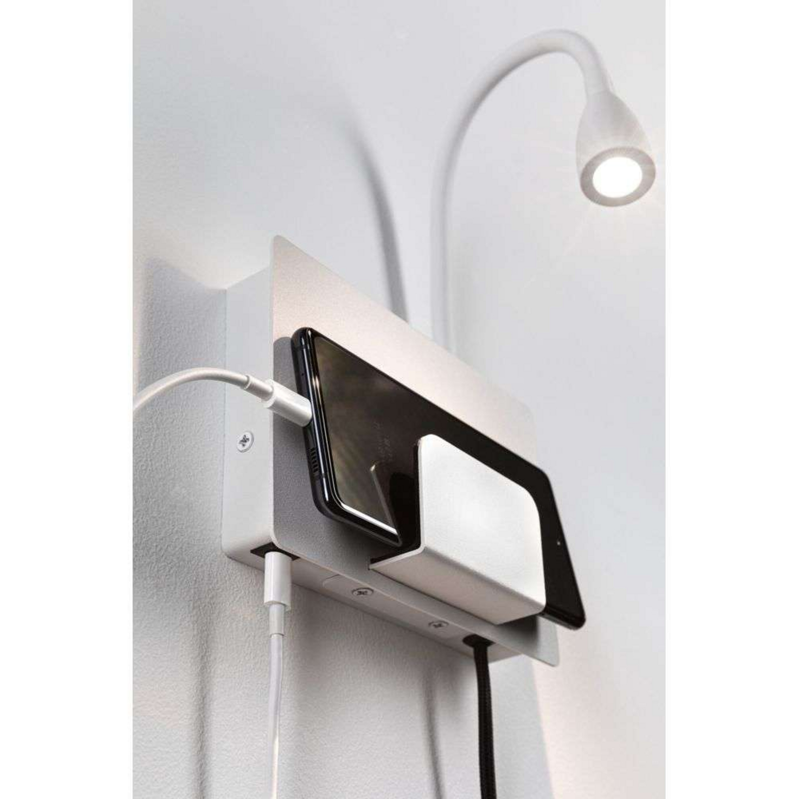 Halina LED Vägglampa USB C Matt Vit - Paulmann