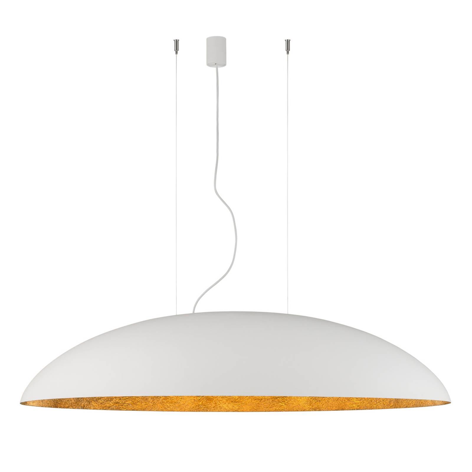 Hänglampa Canoe V, vit/guld