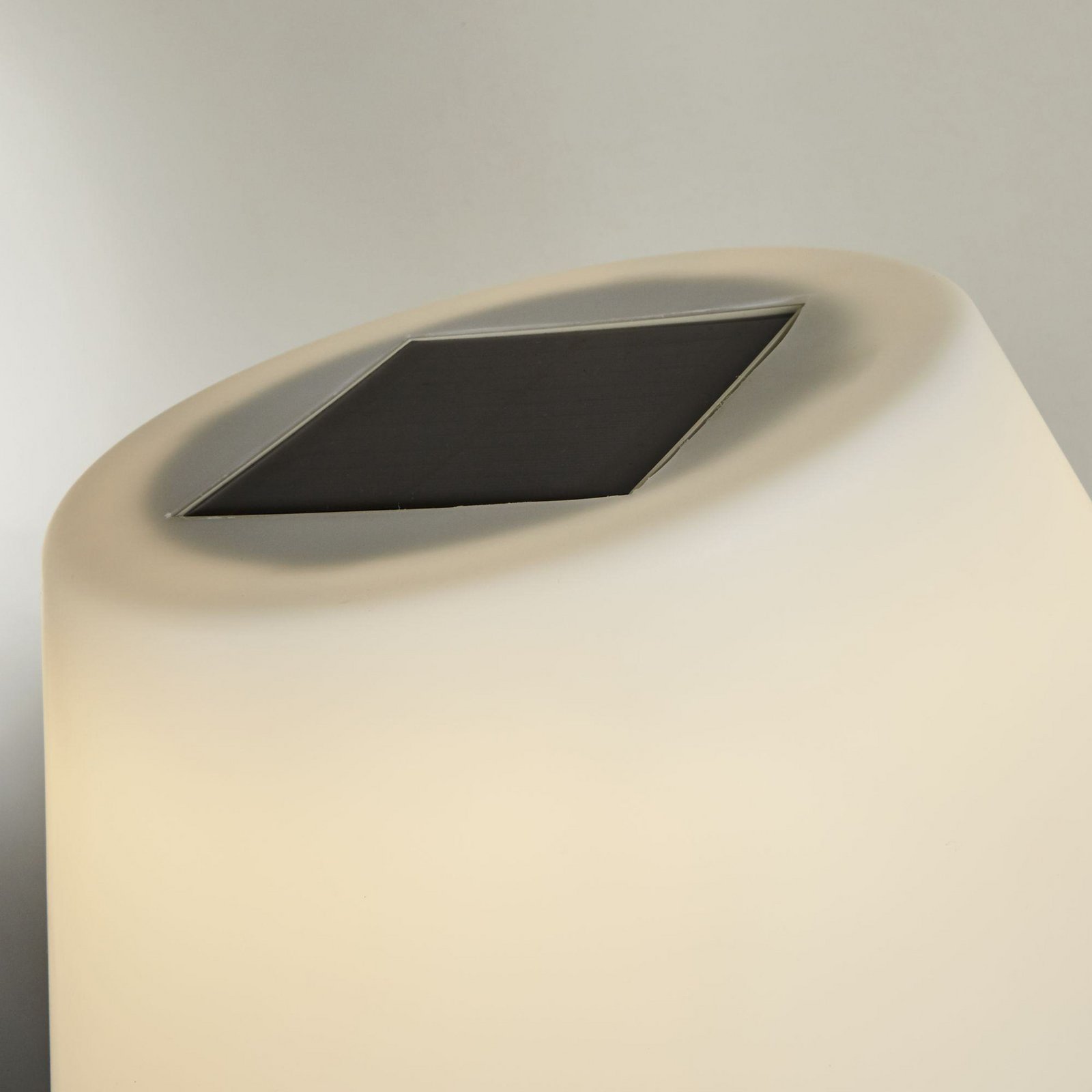 Lampe de table LED solaire Venice I, IP44, blanc/argent
