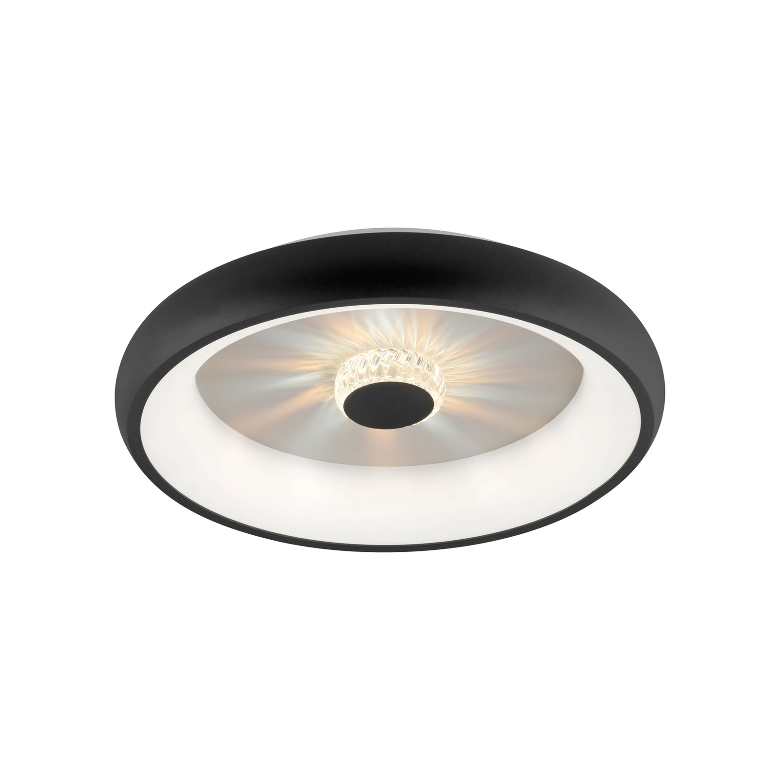 Plafoniera Vertigo LED, CCT, Ø 46,5 cm, nero