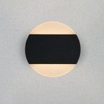 Vonkajšie nástenné svietidlo Cavern, čierna, Ø 15 cm, kov