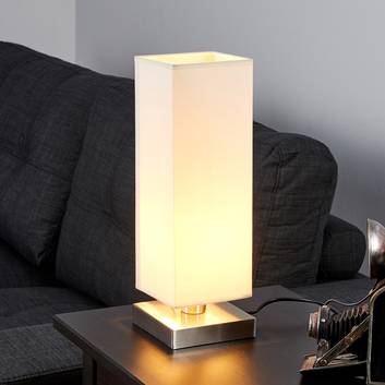 Martje – biela stolná lampa s E14 LED žiarovkou