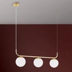 Madis hanging light, three spherical lampshades