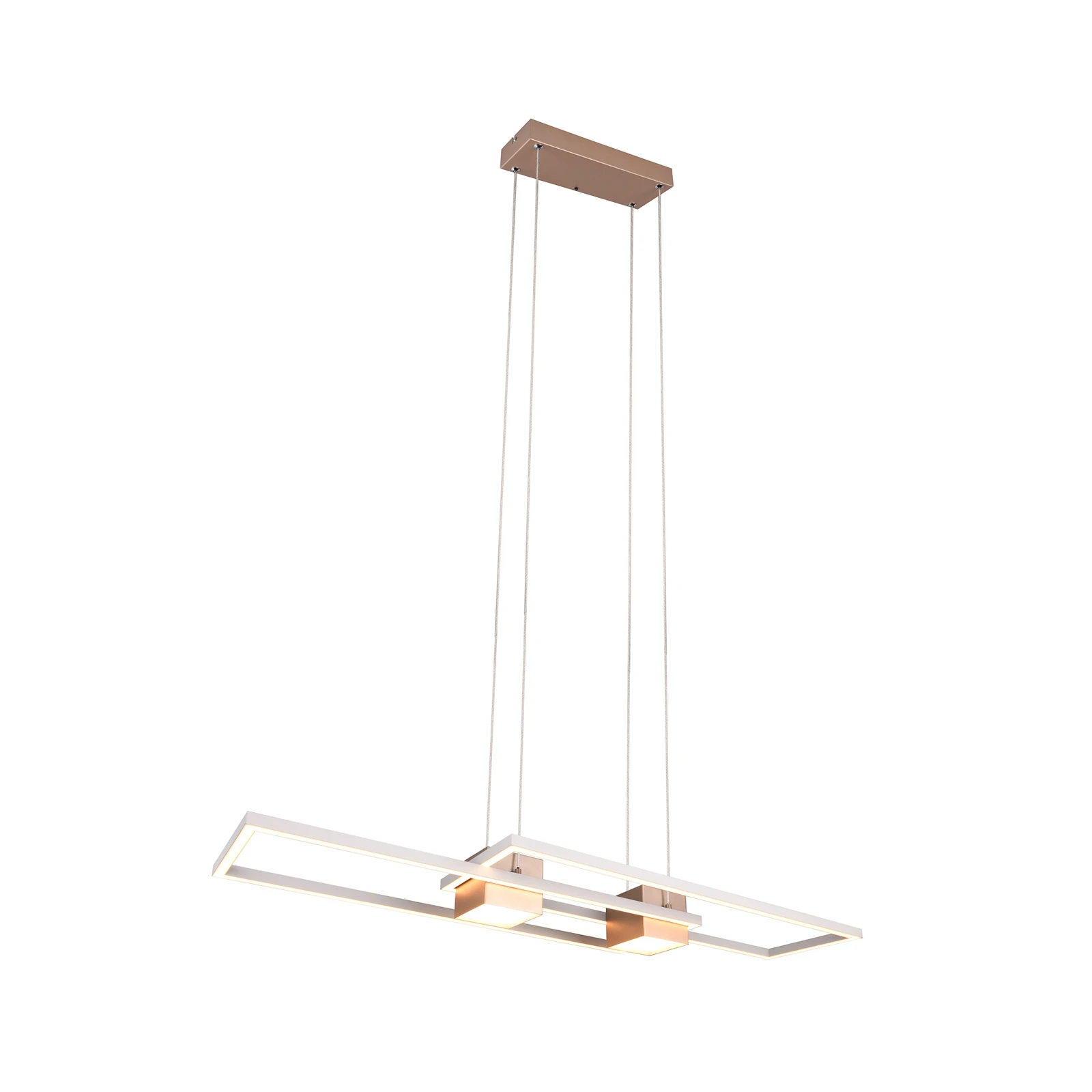 Závesné svietidlo Albany LED, hnedá farba, 100 x 28 cm, hliník, CCT,