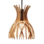 Bover Domita S/20 pendant light, brown/beech