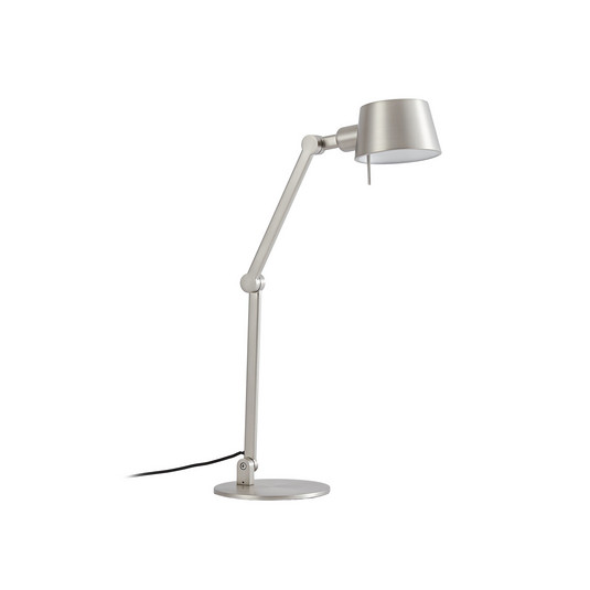 Stolová lampa Silka, saténový nikl, nastaviteľná, 93 cm, E27 - Lucande