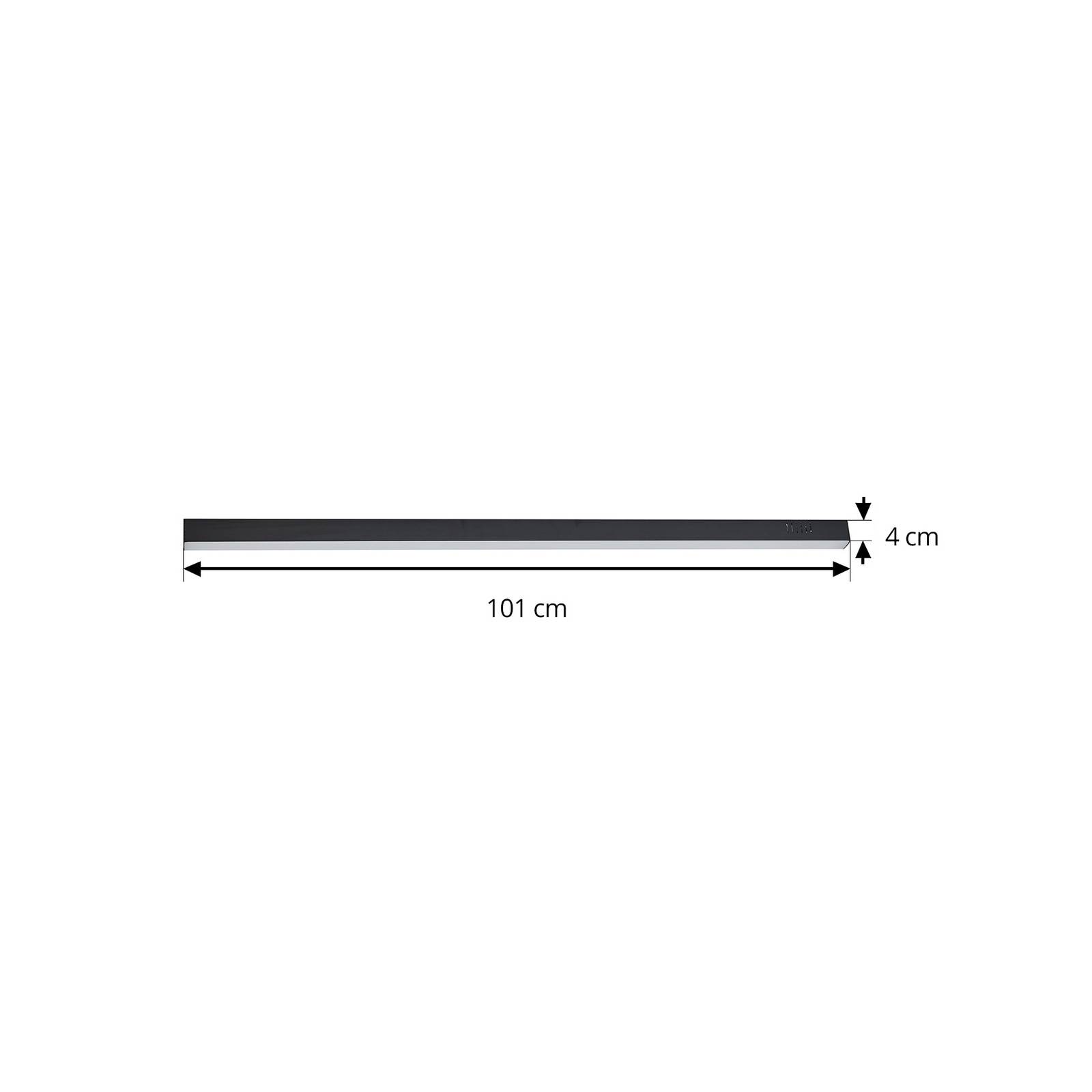 Lampa sufitowa LED Teniona, 101 cm, czarny, aluminium