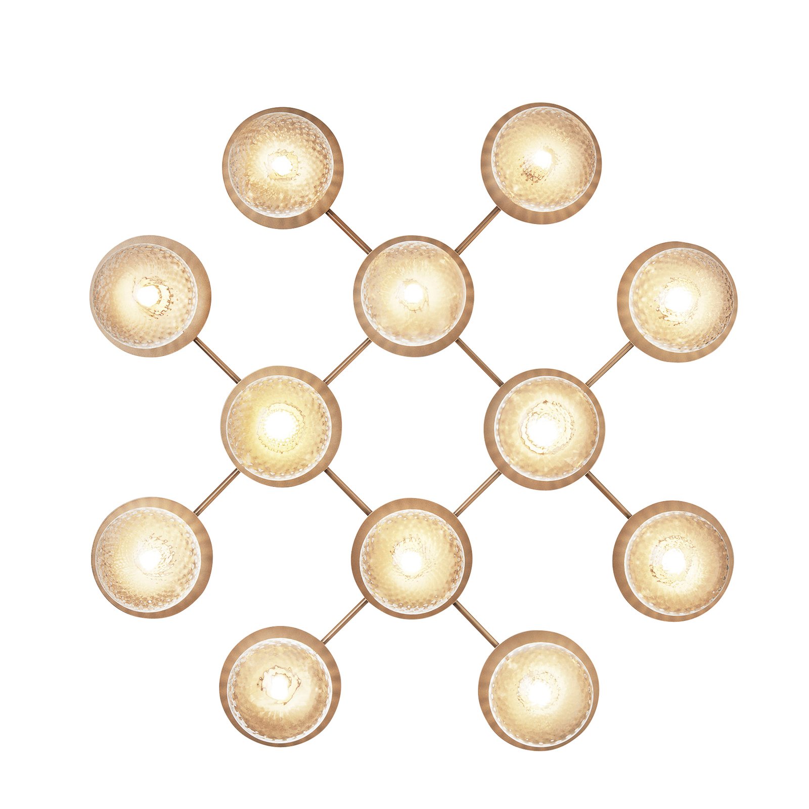 Liila 12 Væglampe/Loftlampe Nordic Gold/Optic clear - Nuura
