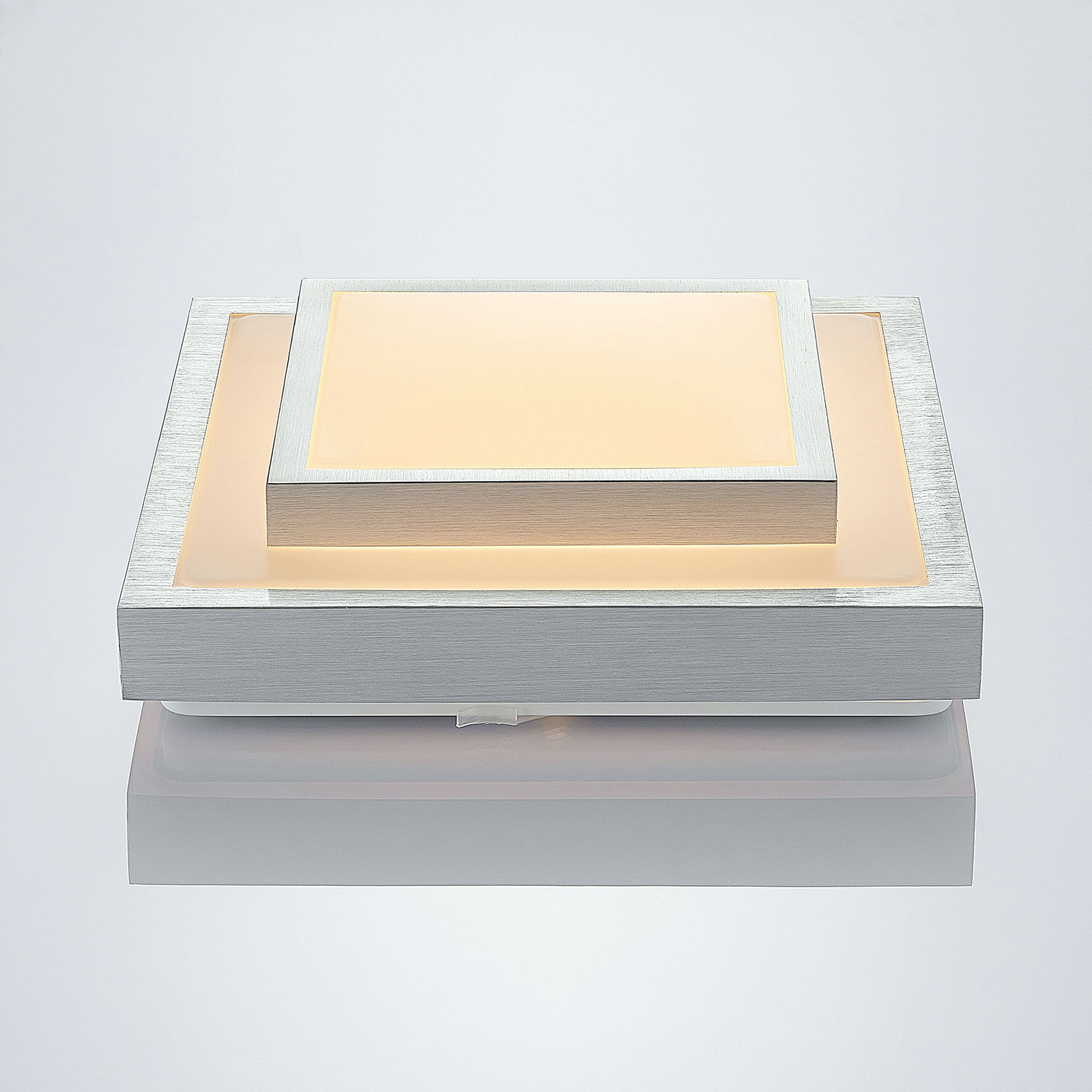 Lindby Mirco LED stropní světlo, hranaté, 32 cm