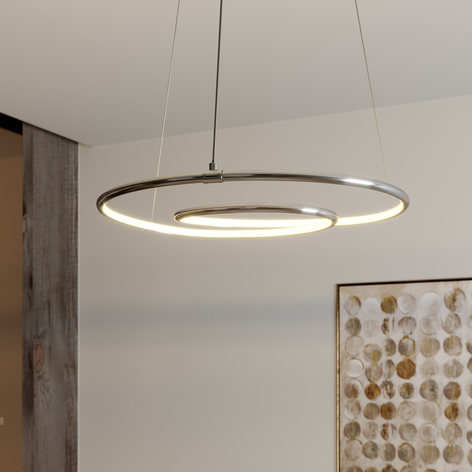Lindby Lucy LED-hængelampe, 45 cm, krom