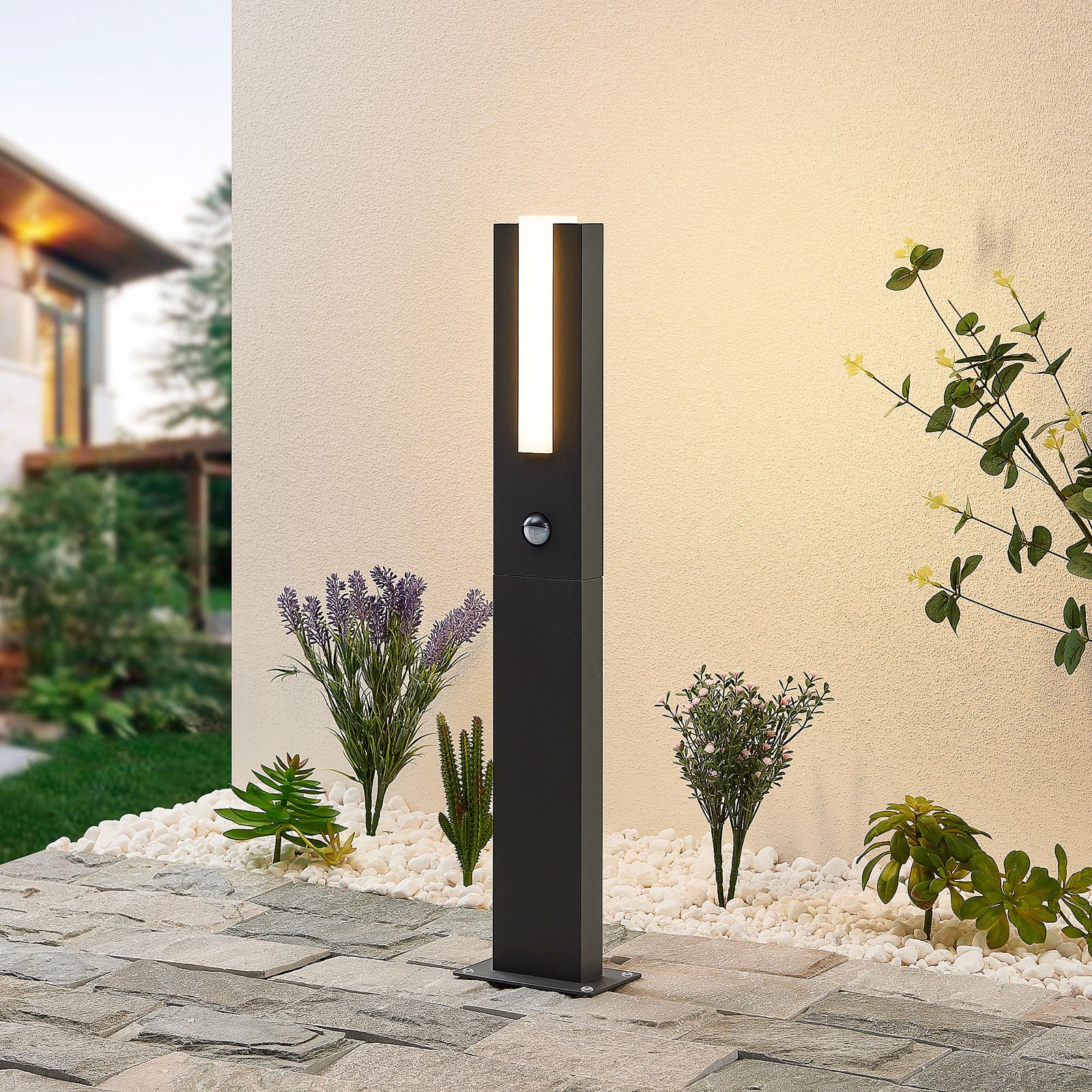 Virgalia LED Gartenleuchte H65 w/Sensor Graphite - Lucande