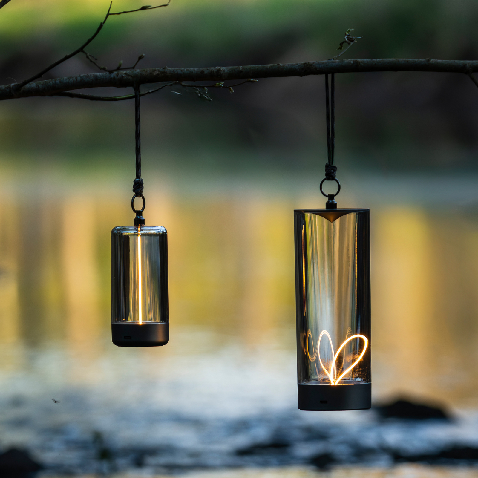 LED tafellamp Edison, hoogte 15 cm, grijs/helder, IP54 LED tafellamp Edison, hoogte 15 cm, grijs/helder, IP54