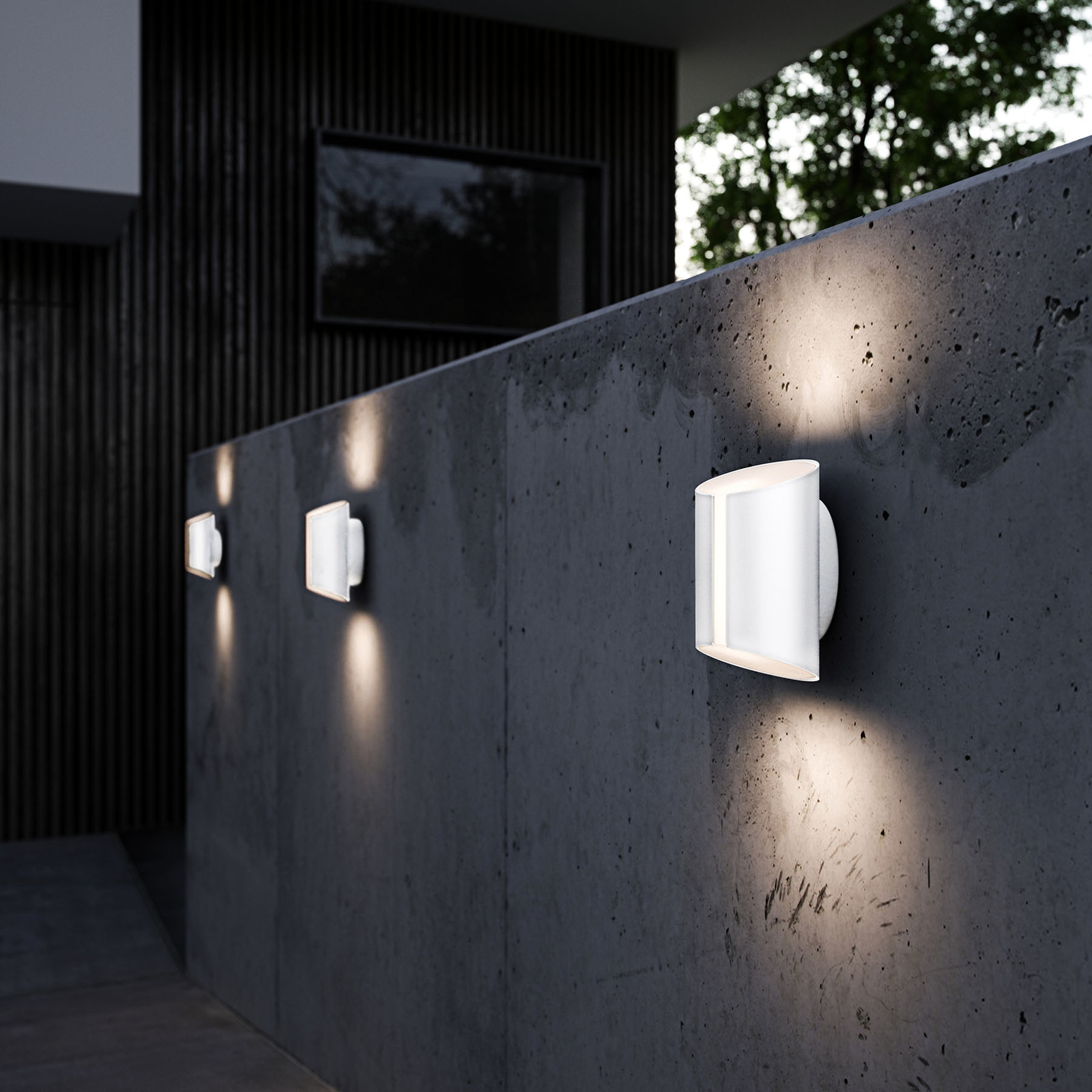 LED-Außenwandlampe Grip, CCT Smart Home, weiß