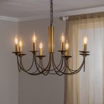 Dofa chandelier, antique brass, 8-bulb