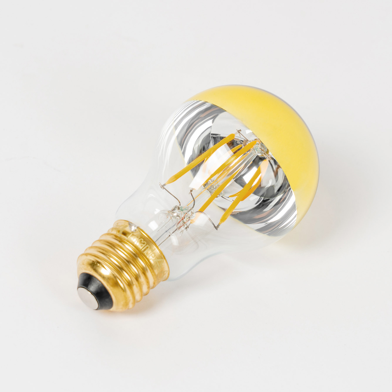 E27 3.5 W half mirror LED bulb A60 2,700 K gold 5x