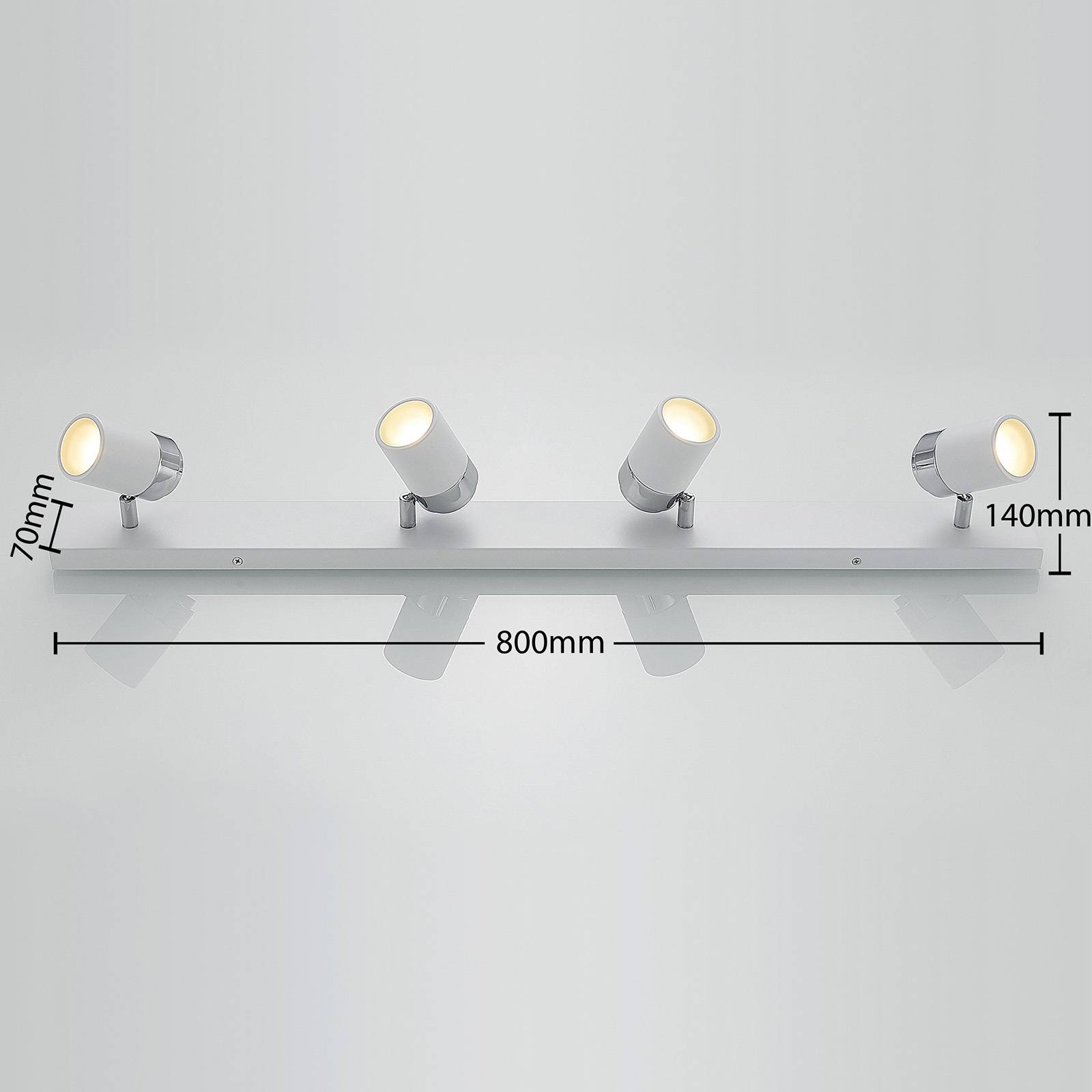 4-Punktowy reflektor sufitowy Kardo, IP44