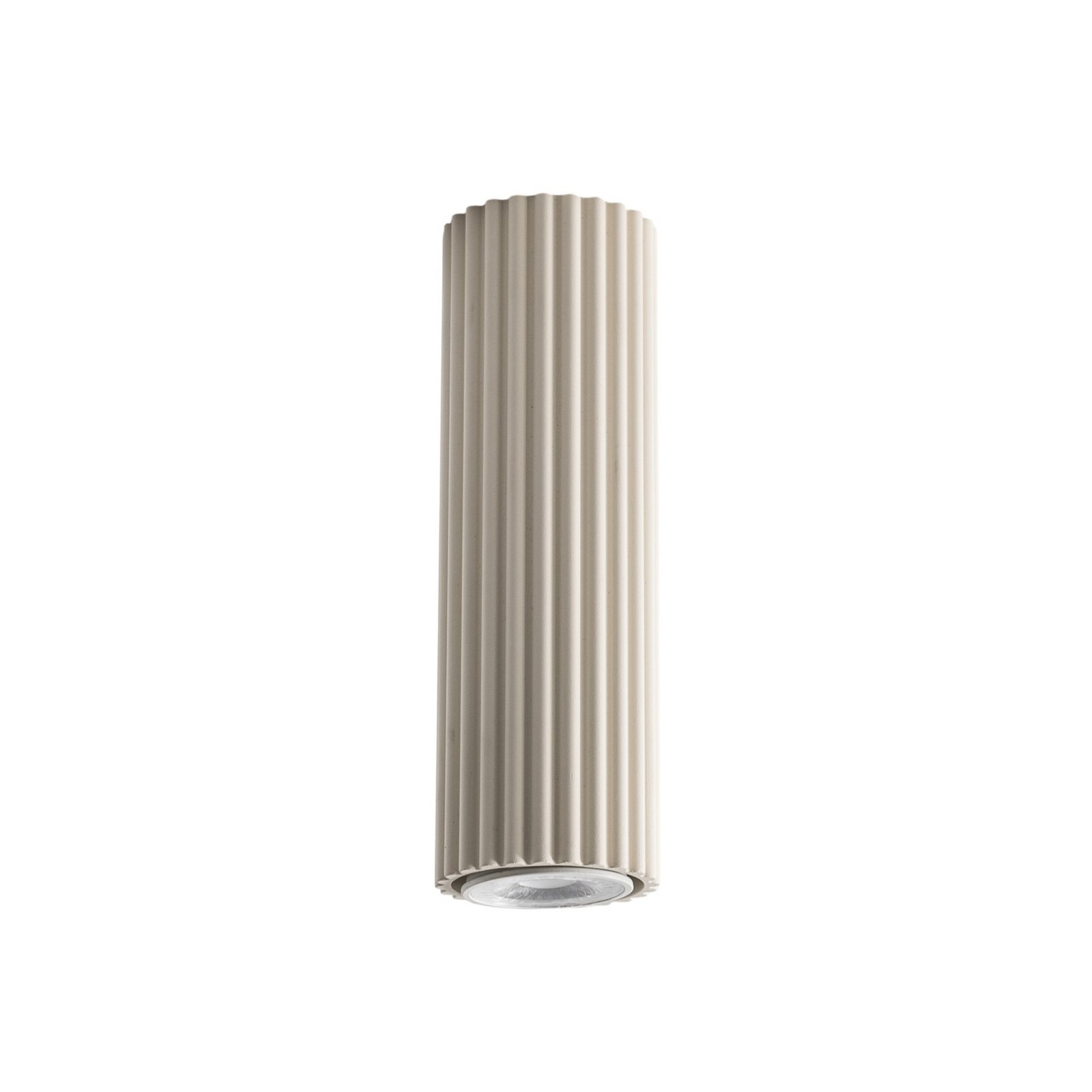 Carbon ceiling light, beige, height 20 cm, aluminium