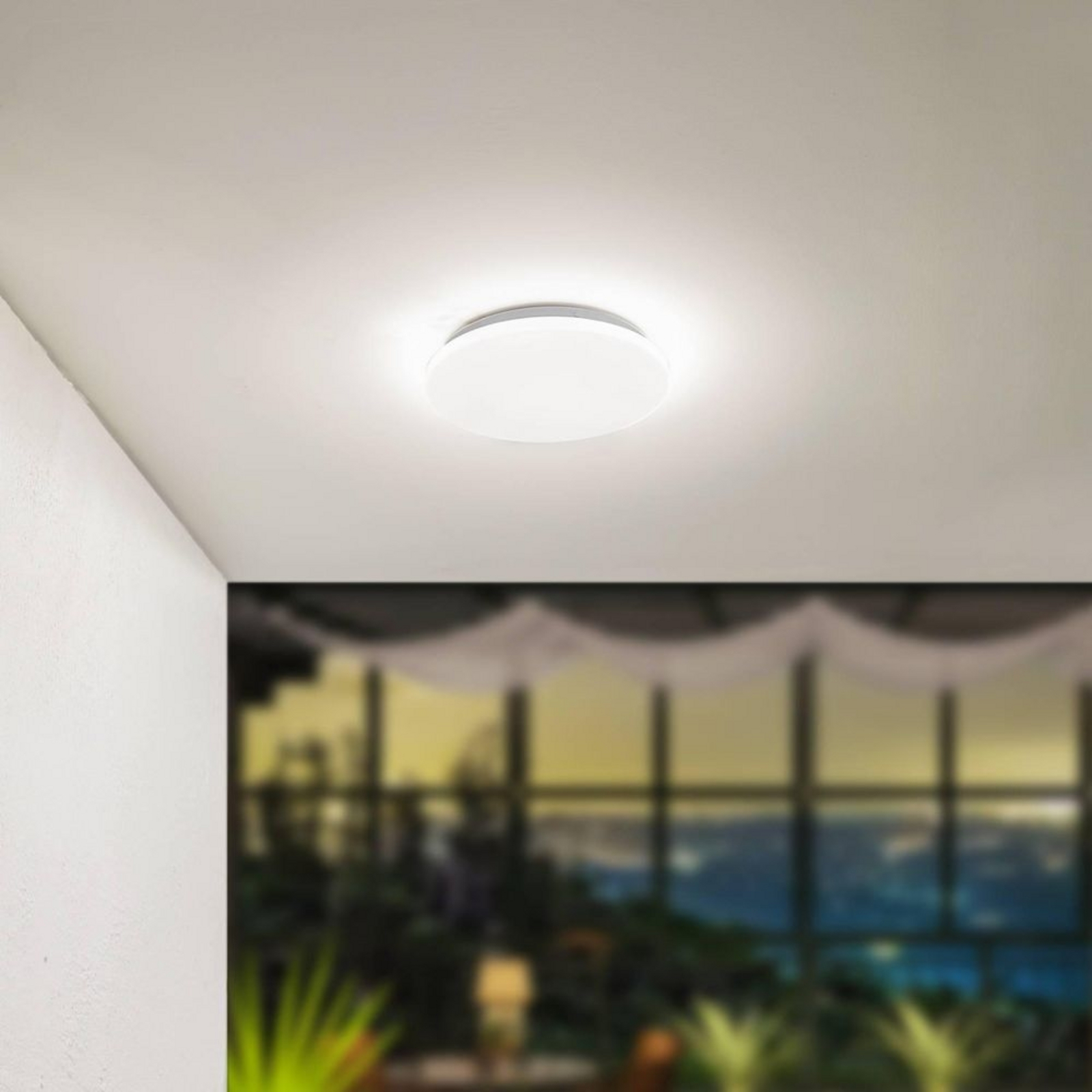 Kirkola LED Ao ar livre Candeeiro de teto Ø34 4000K Branco - Lindby