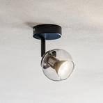 Lindby Samika spotlight, 1-bulb, 16.6 cm high, glass