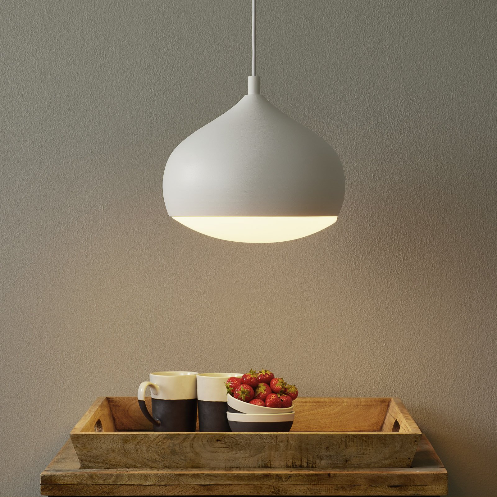 EGLO CONNECT connect Comba-C LED hanging light, white, for Living / Dining Room, steel, plastic, 18 W, energy efficiency: A+