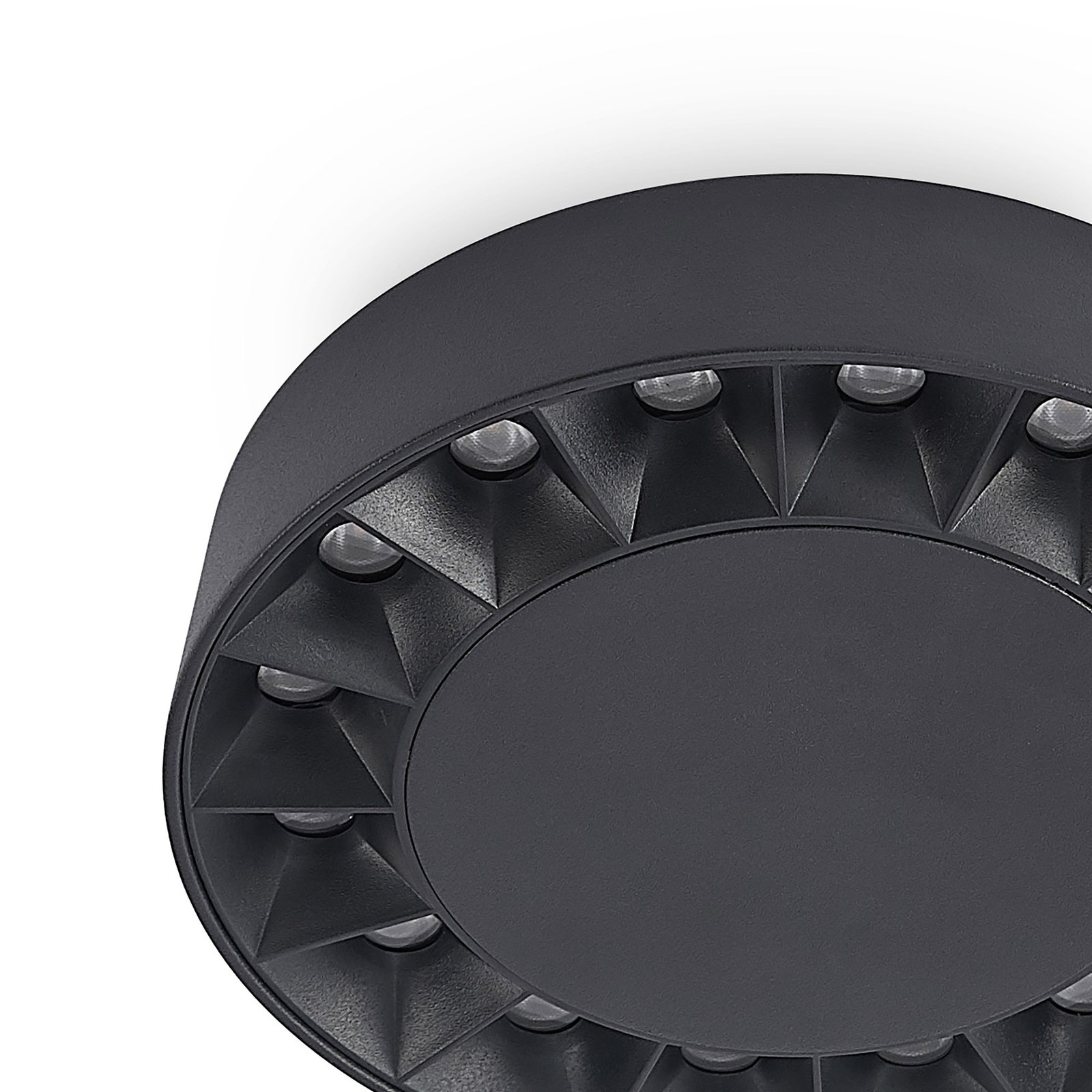 Kelissa LED Round Venkovní Stropní Lampa IP65 Black - Lucande