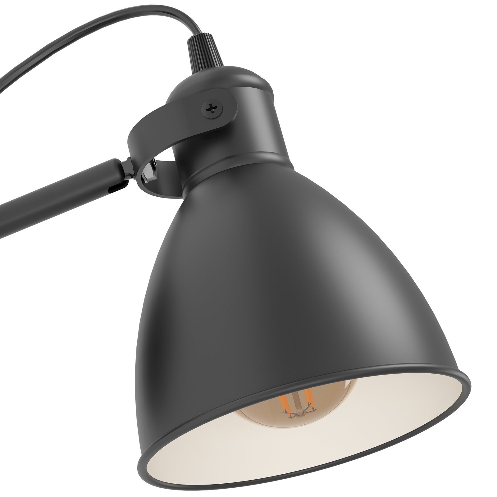 Priddy vintage fali lámpa, fekete