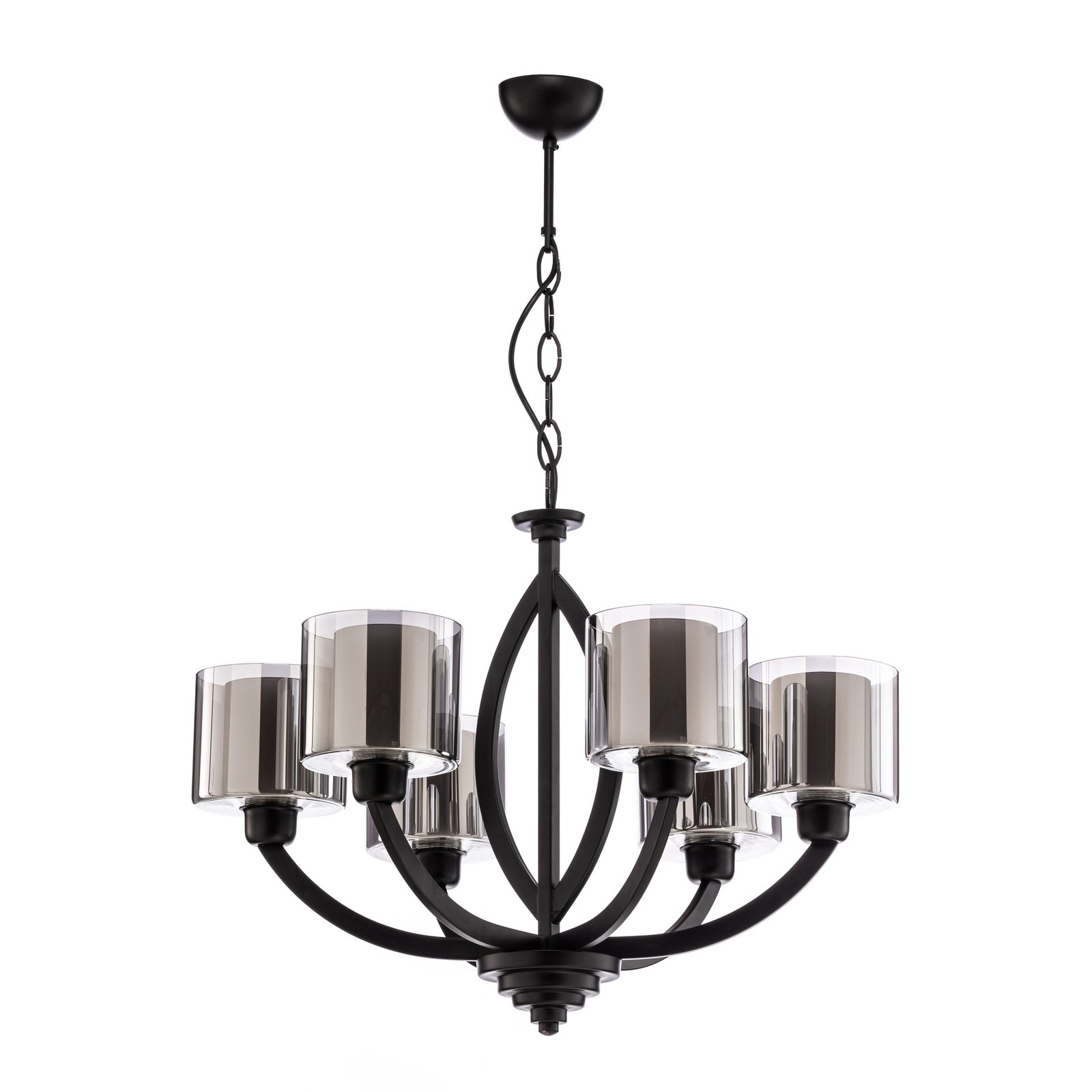 AV-7002-1876-6BSY chandelier, glass lampshades