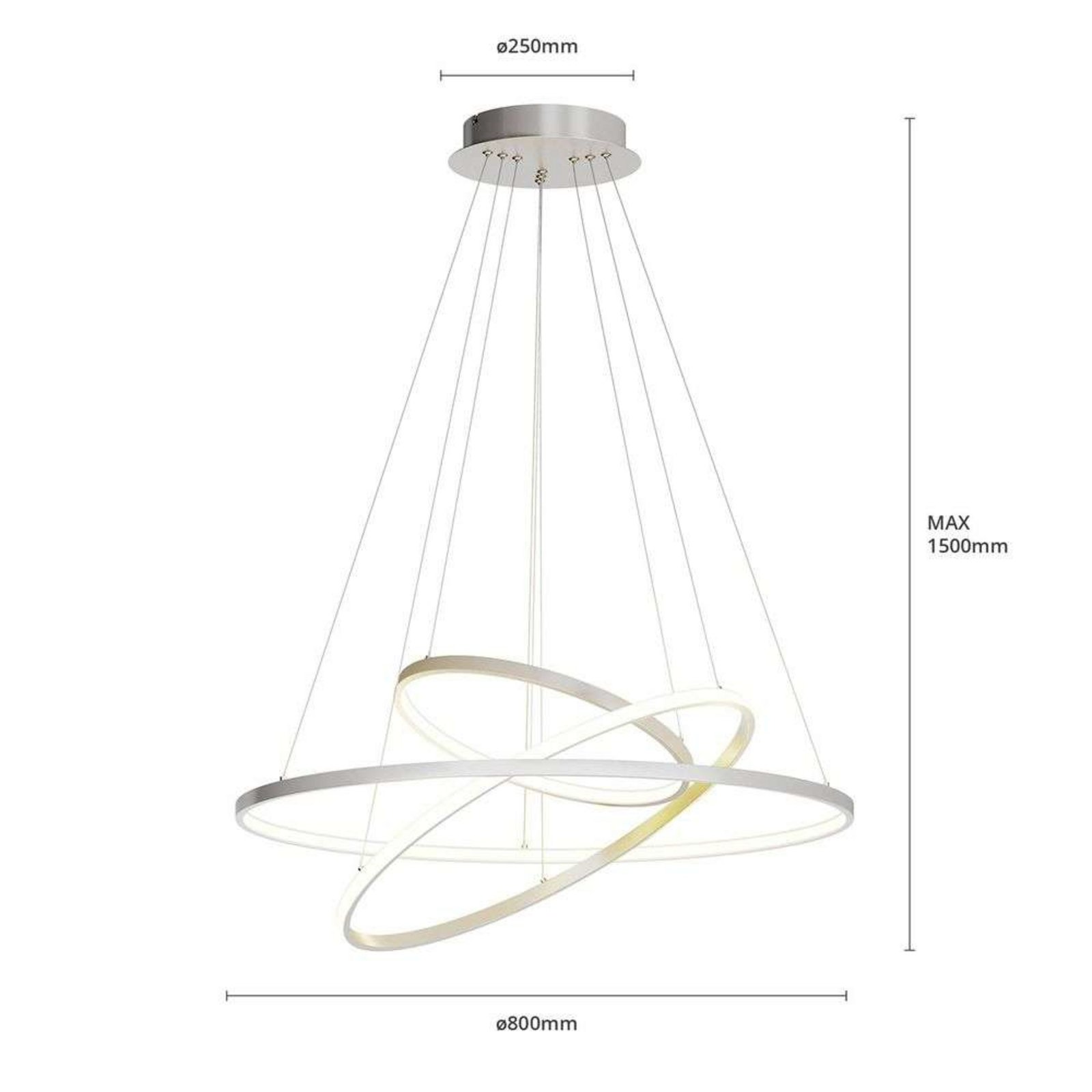 Ezana Závěsná Lampa Nickel - Lucande