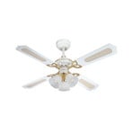 Ventilador Princess Trio branco silencioso Ø 105 cm - Westinghouse
