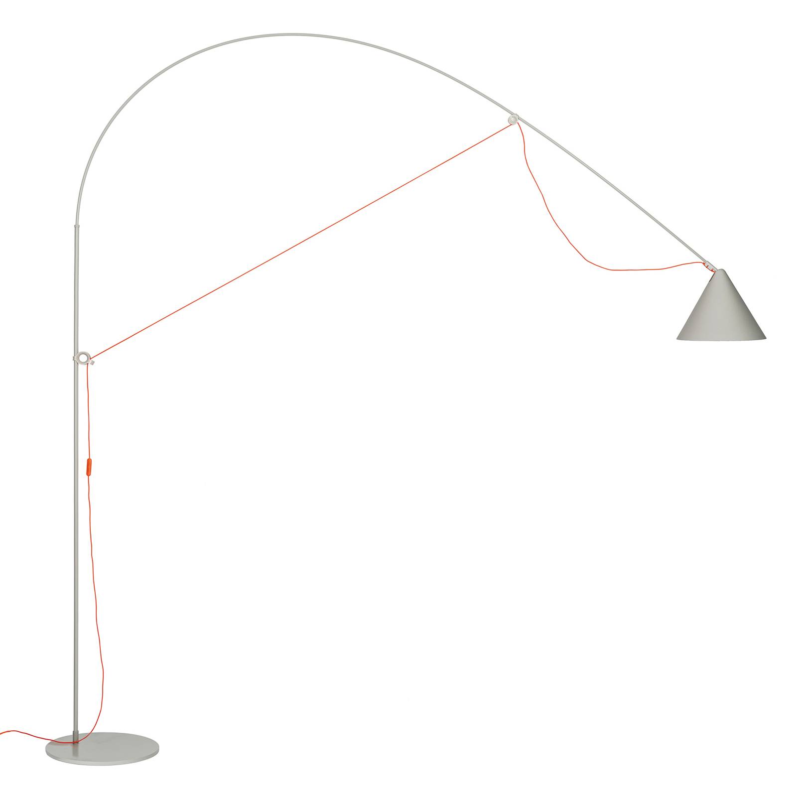 midgard AYNO lampadaire 290cm gris/orange 3 000 K