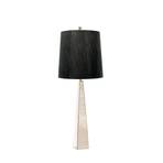 Ascent table lamp, polished nickel, white lampshade