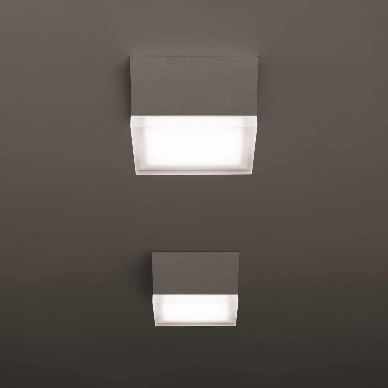 Venkovní nástěnné svítidlo LED 1425 grafit 12,5 x 12,5 cm