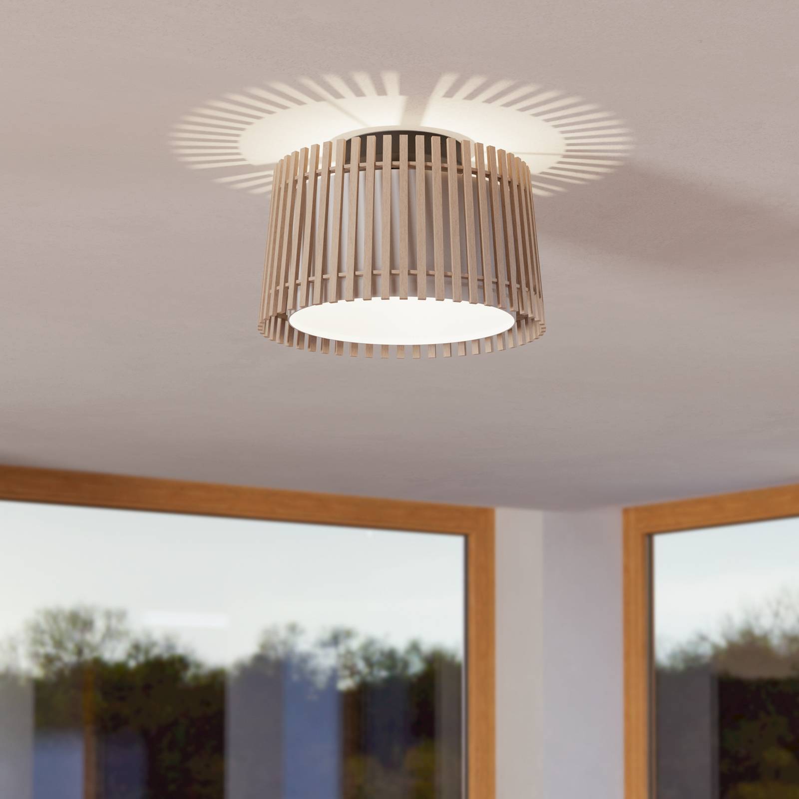 Deckenleuchte Fattoria mit Doppelschirm günstig online kaufen