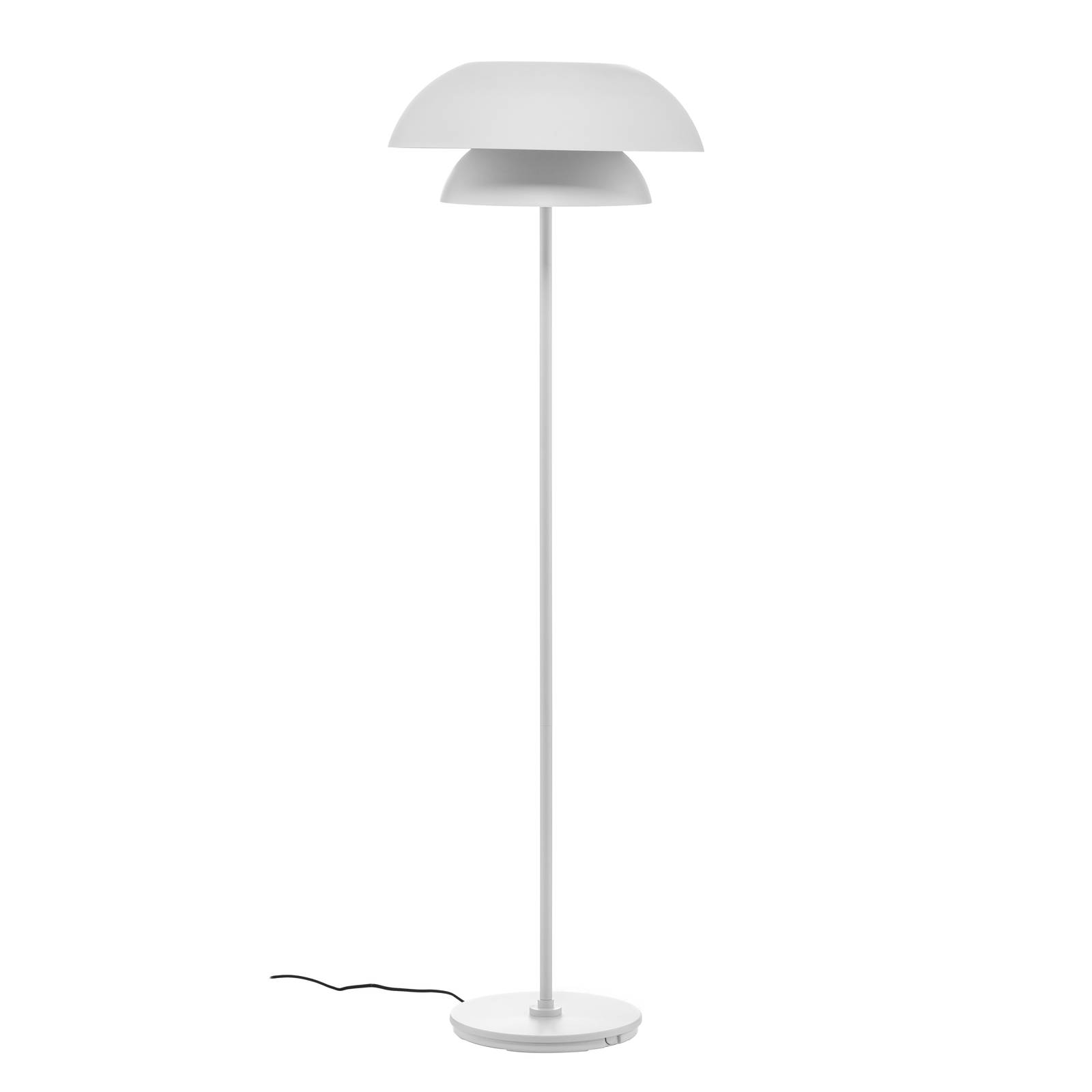 Lampa stojąca Lucande Kellina, 151 cm, biały, metal, E27