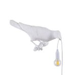 Dekorativní venkovní nástěnná lampa SELETTI Bird Lamp, pravá, bílá