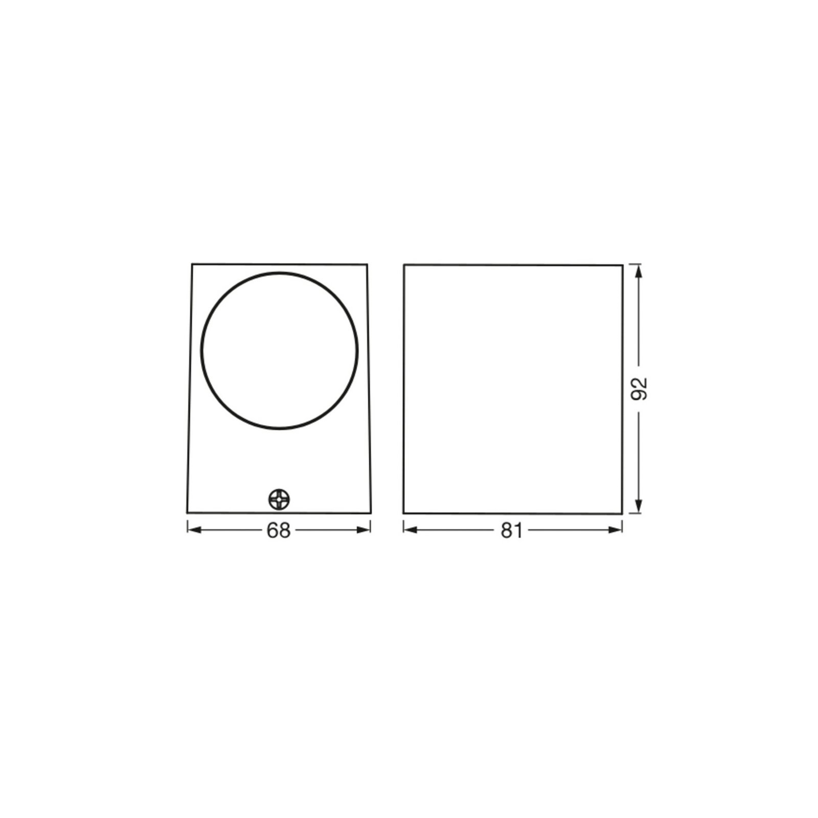 Candeeiro de parede exterior OSRAM ENDURA CLASSIC SQUARE preta down IP44