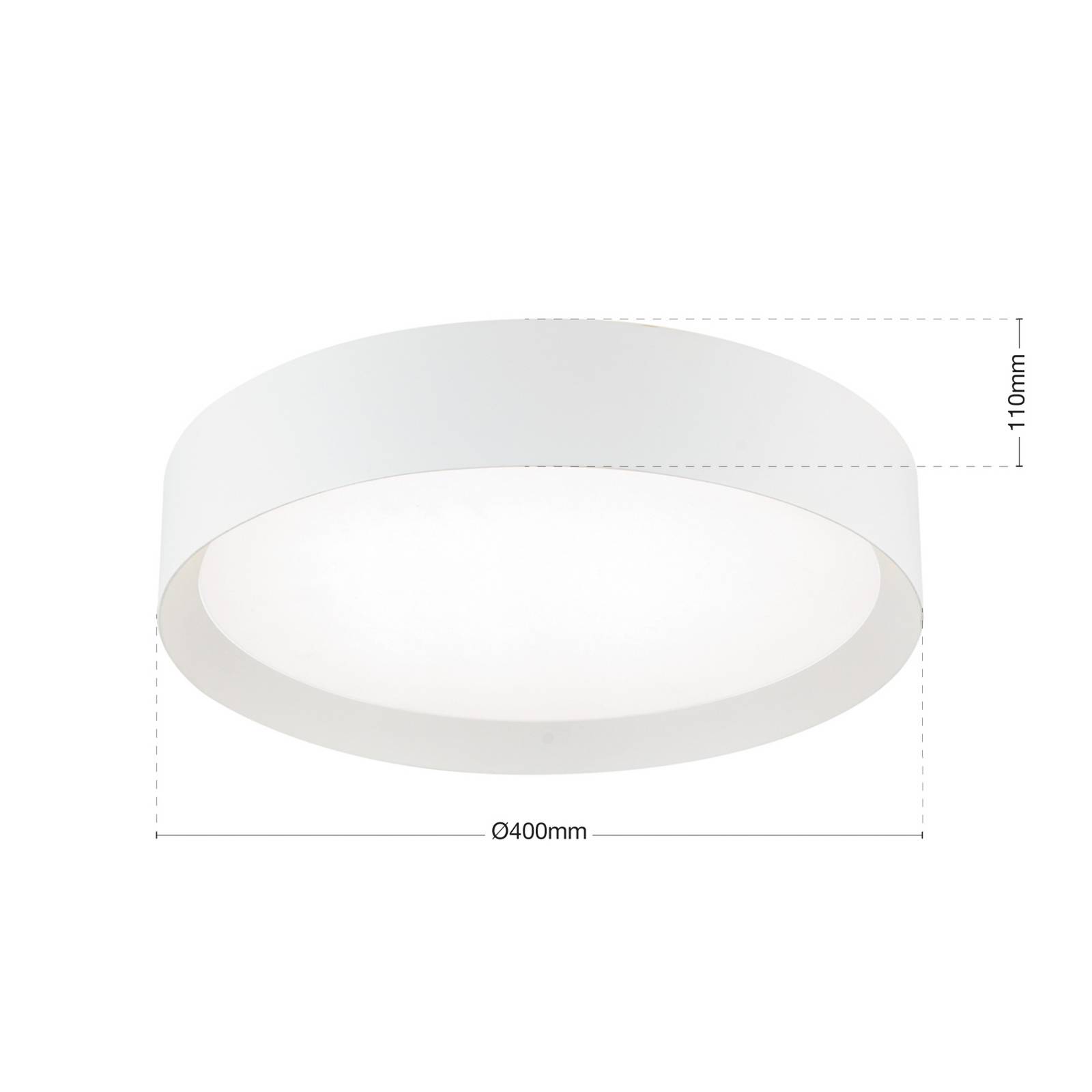 Orion LED stropní svítidlo VARIO, Ø 40 cm, bílé, kov, CCT, stmívatelné