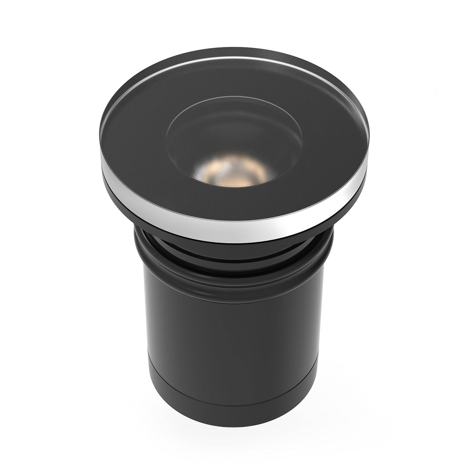 Arcchio Gerrie LED recessed light, Ø 5.8 cm, clear, die-cast aluminium, silicone, glass, 2.1 W, H: 7.4 cm