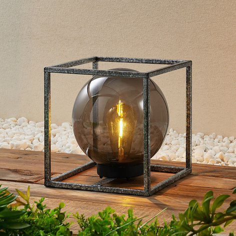 Lindby Purdie LED-solcellelampe, bur, kule