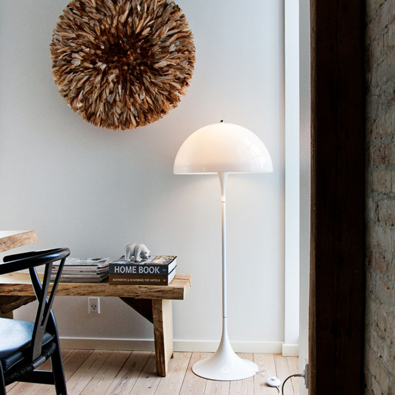 Louis Poulsen Panthella designer floor lamp, opal