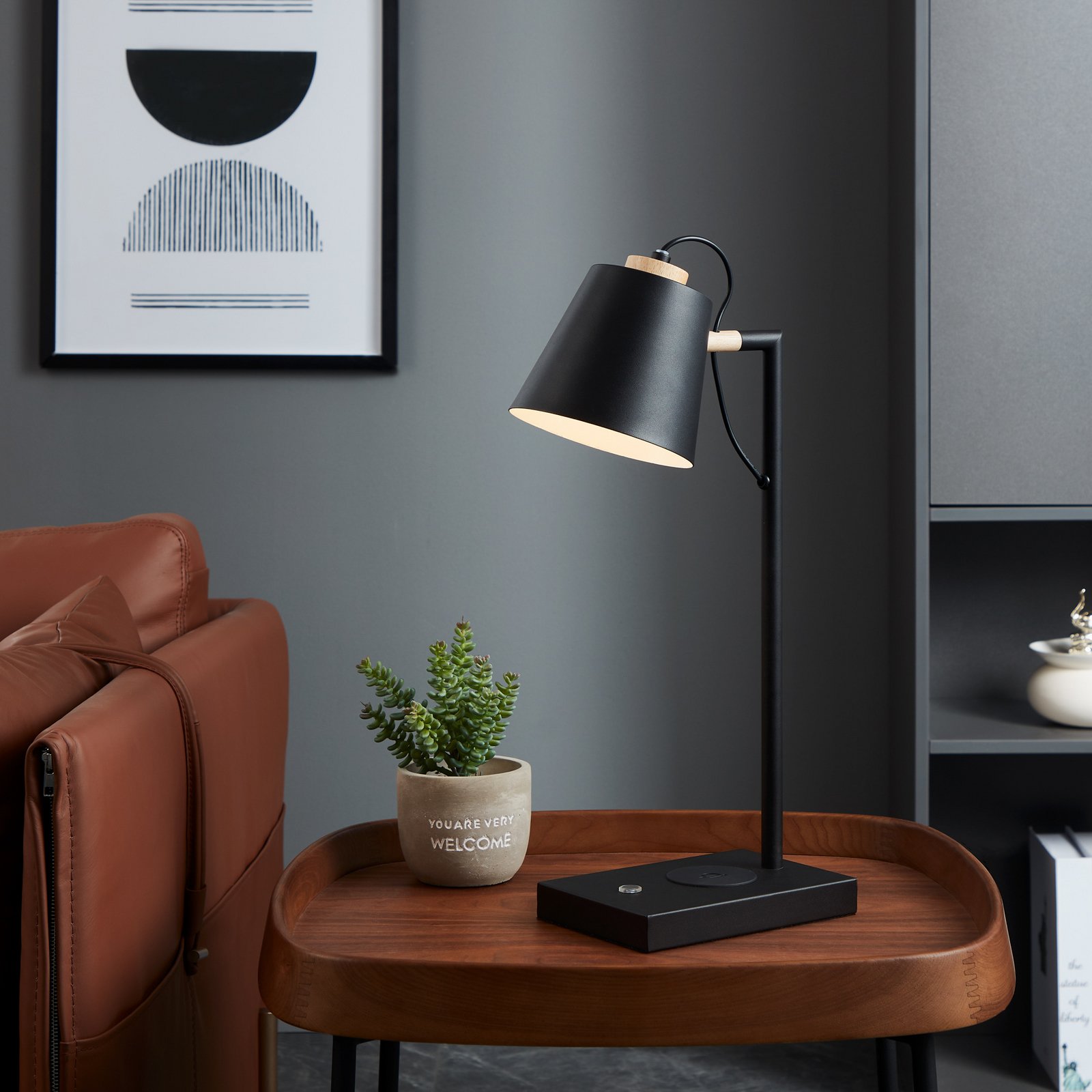 Lampa stołowa LED EGLO Lacey-QI ze ściemniaczem dotykowym