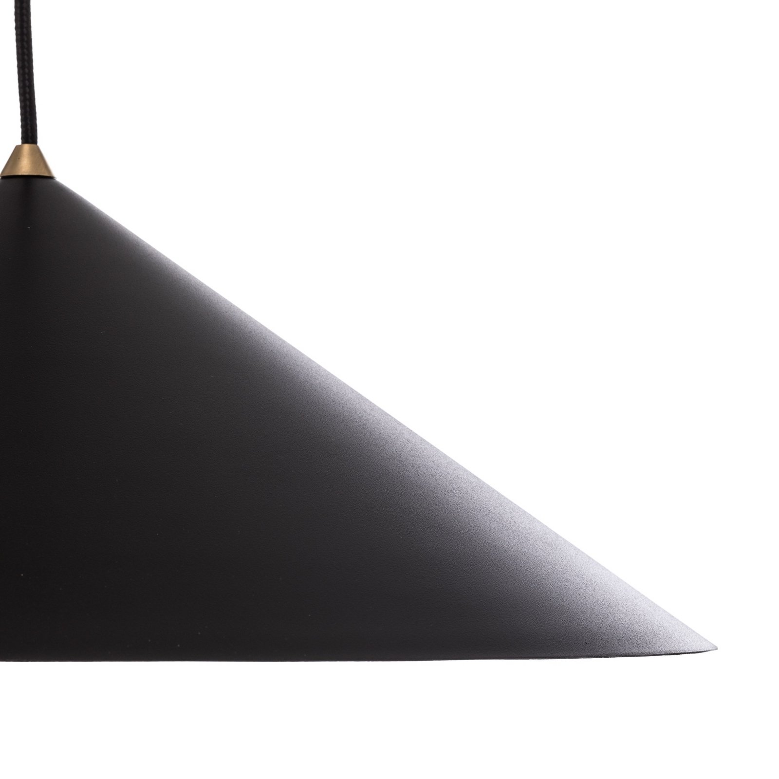 Fuji pendant light, composite fibre, black/gold-coloured, Ø 50 cm