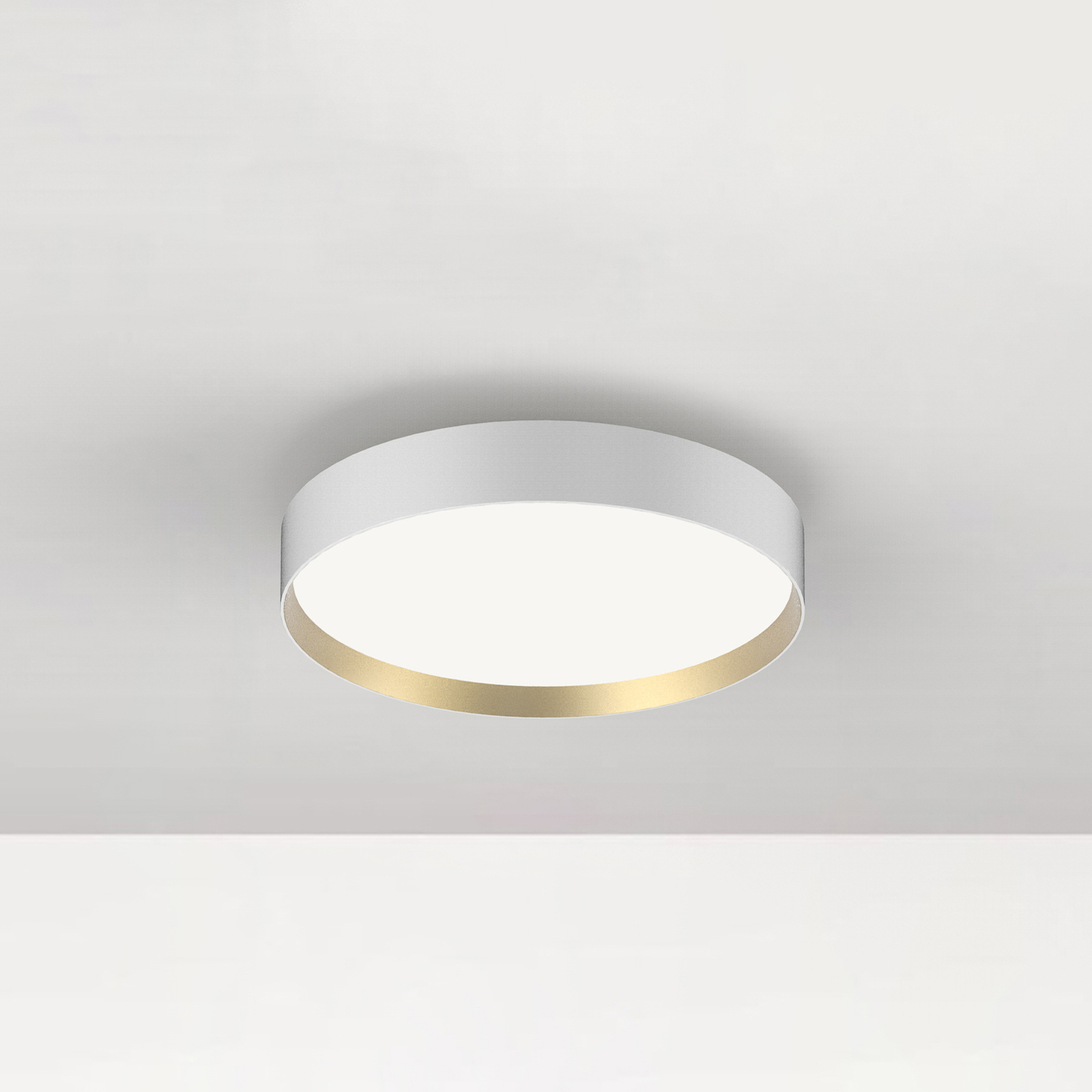 LOOM DESIGN Lucia LED plafondlamp Ø35cm wit/goud