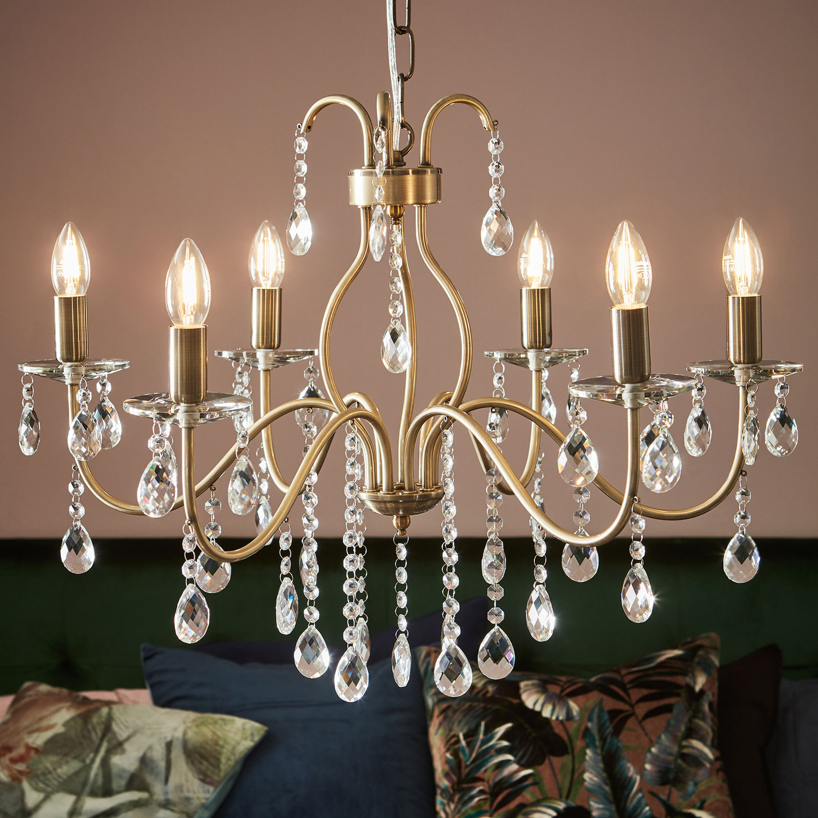 Mary chandelier, antique metal