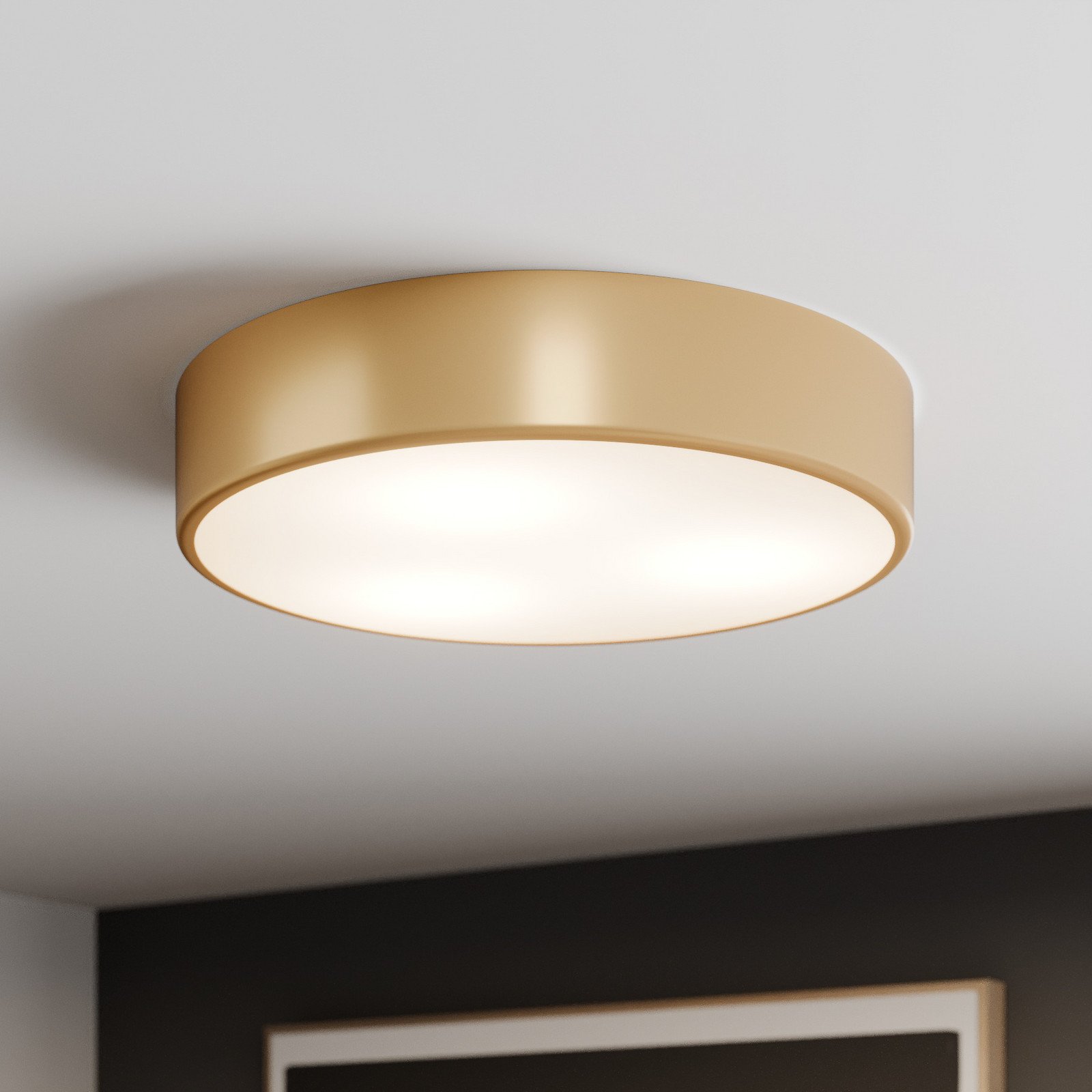 TEMAR LIGHTING Cleo plafonieră Ø 40 cm IP20 aurie metal E27 - Camera de zi / sufragerie - modern - Sticlă