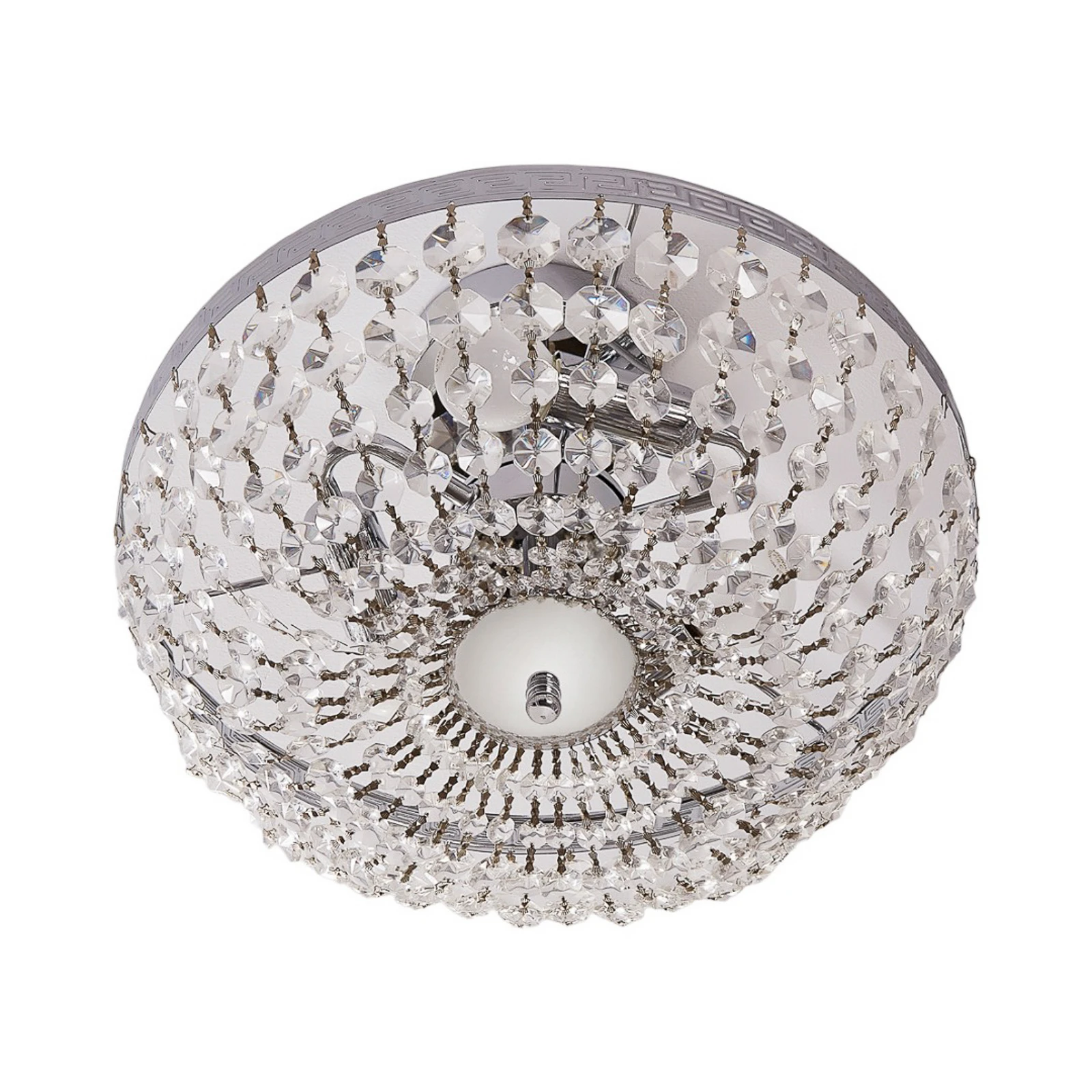 Lindby mennyezeti lámpa Mondrian, 35 cm, króm, kristály