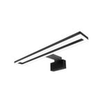 Luce per specchio a LED OSRAM Orbis Saturn, nera, larghezza 50 cm, IP44