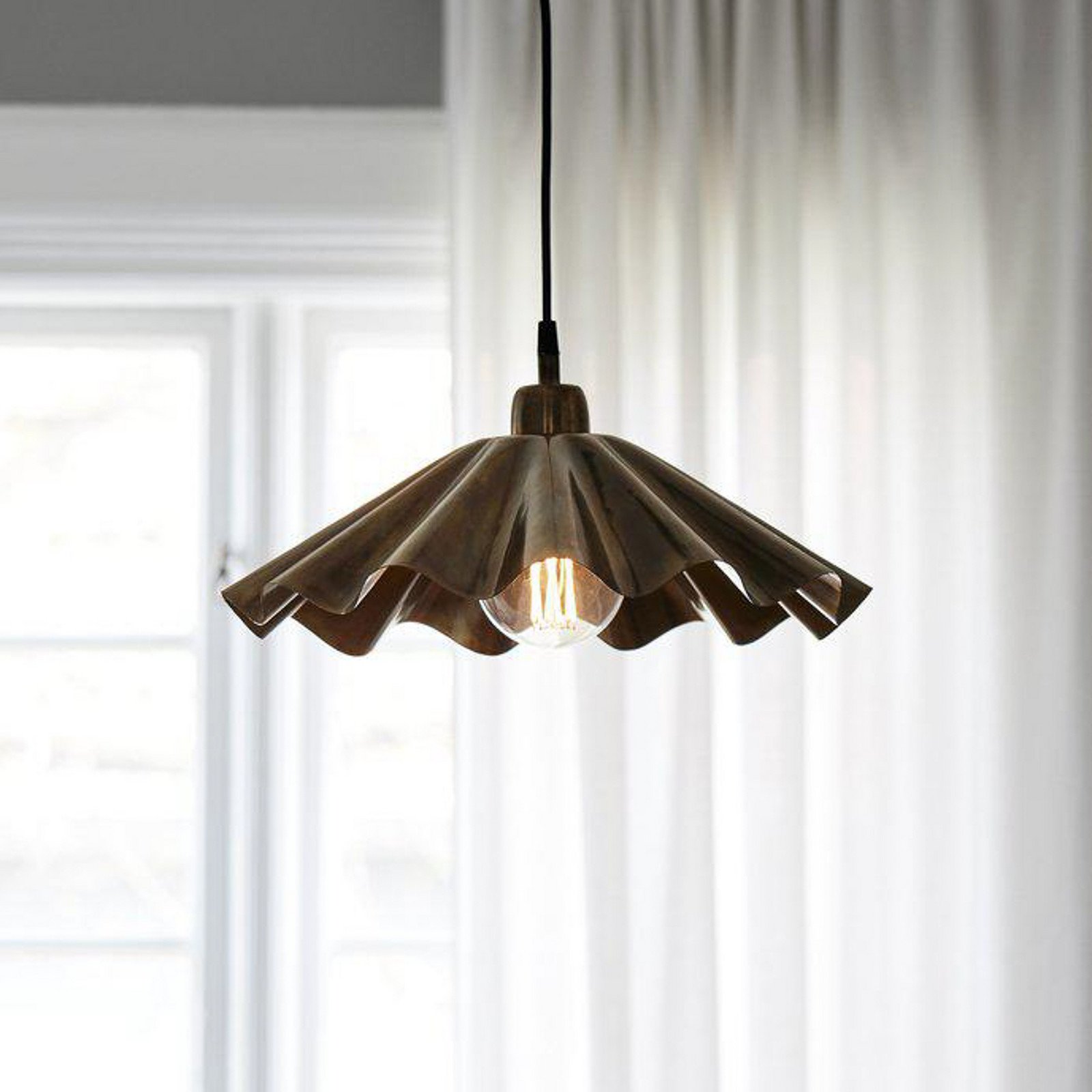 PR Home lampă suspendată Aira culoare alamă cu ulei Ø 41 cm metal - Camera de zi / sufragerie - Vintage - alamă unsă